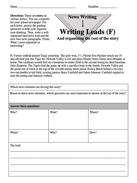 10 News Writing Exercises for Journalism Students.